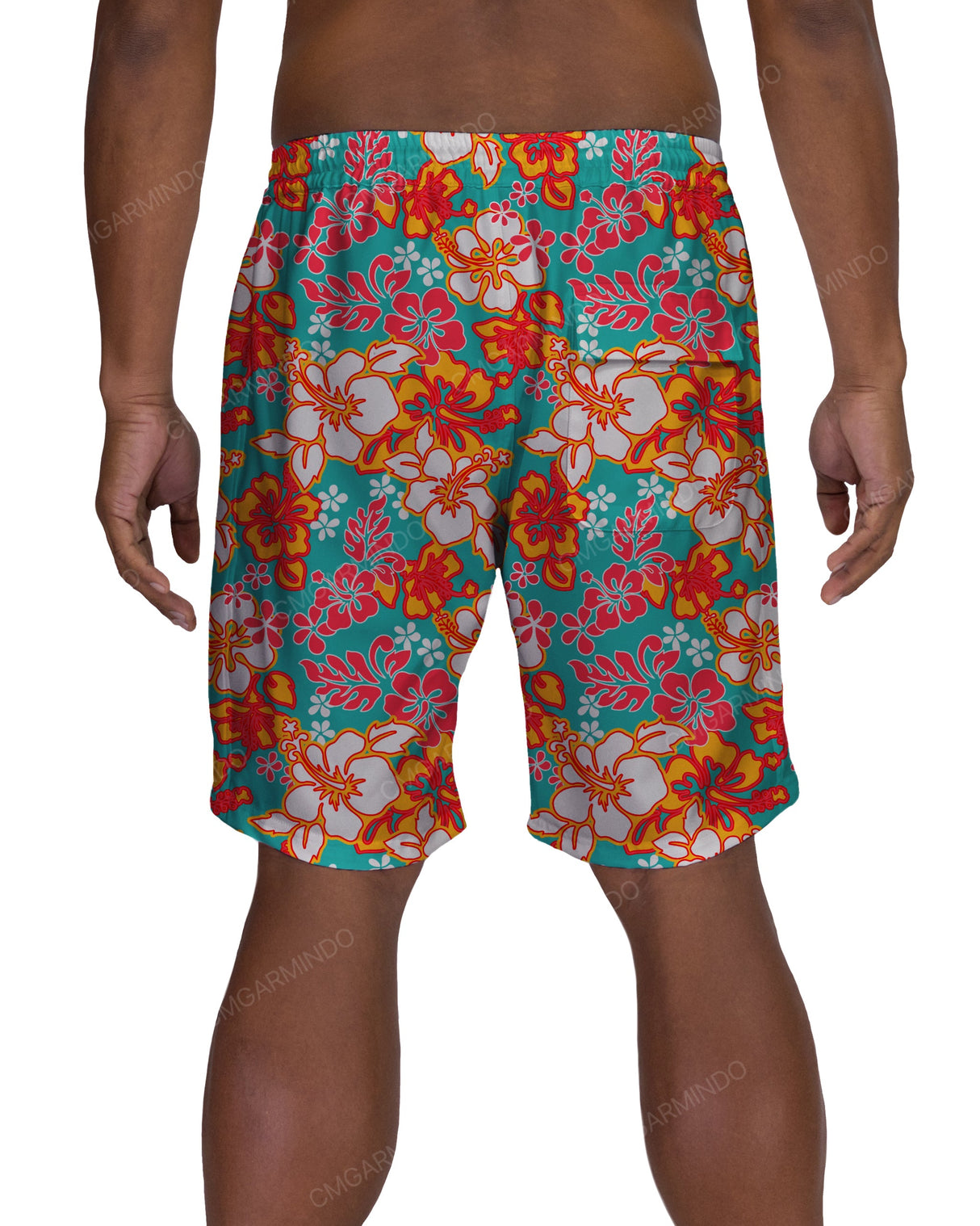 19" Elastic Waist Side Panel Swimshorts