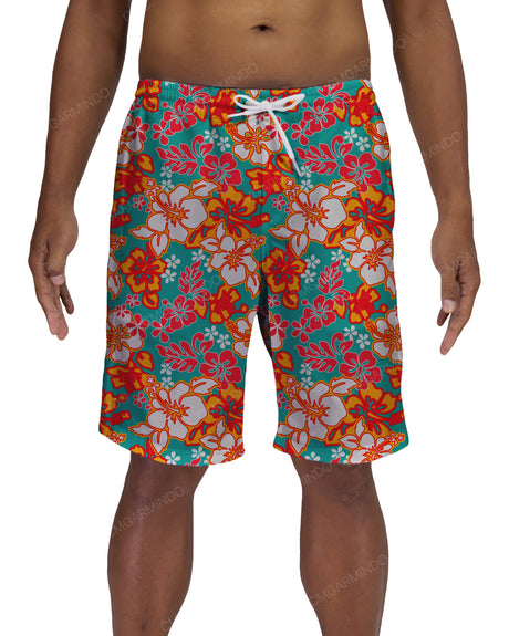 19" Elastic Waist Side Panel Swimshorts