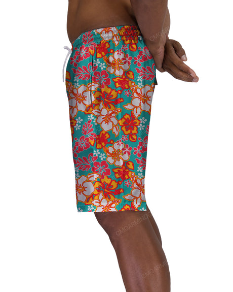 19" Elastic Waist Side Panel Swimshorts