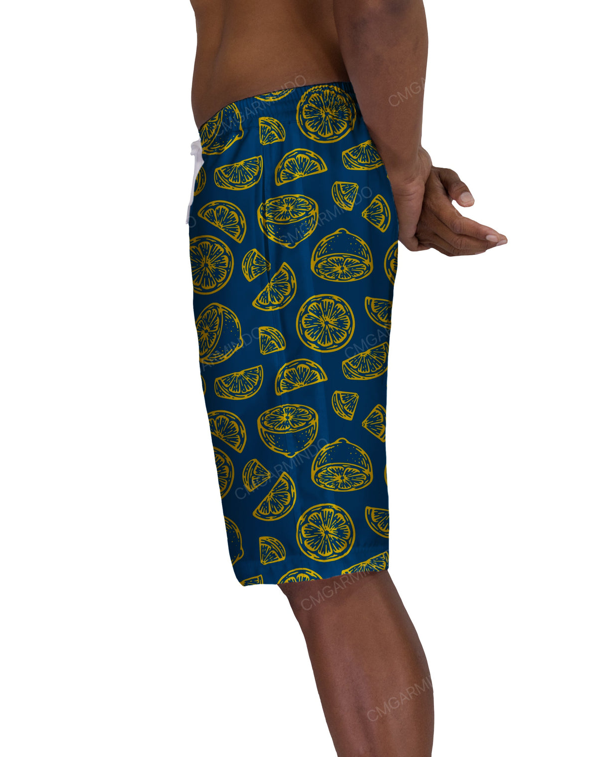 21" Elastic Waist Side Panel Swimshorts