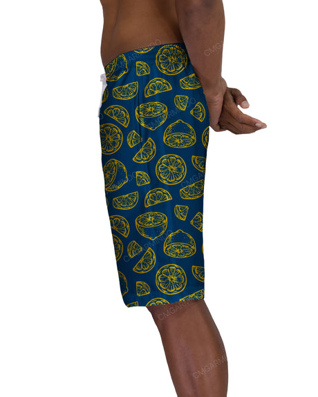 21" Elastic Waist Side Panel Swimshorts