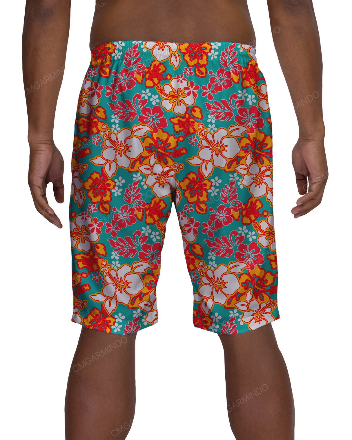 21" Elastic Waist Side Panel Swimshorts