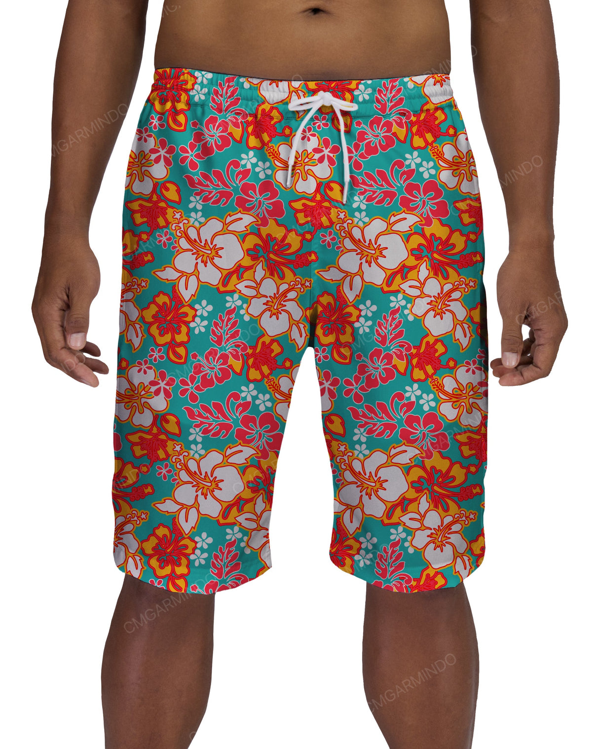 21" Elastic Waist Side Panel Swimshorts