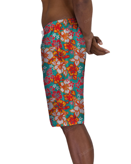 21" Elastic Waist Side Panel Swimshorts