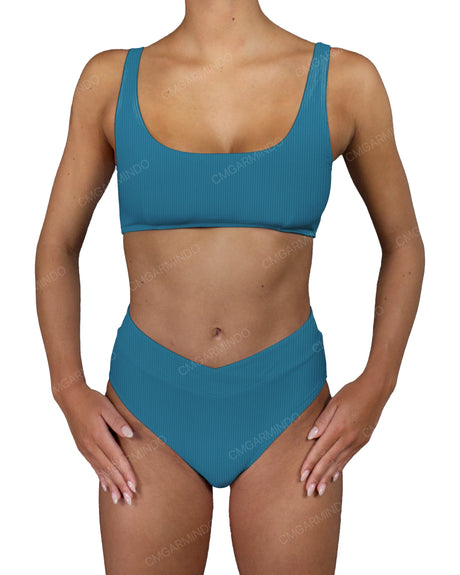 V-Wrap High Waist Bottom