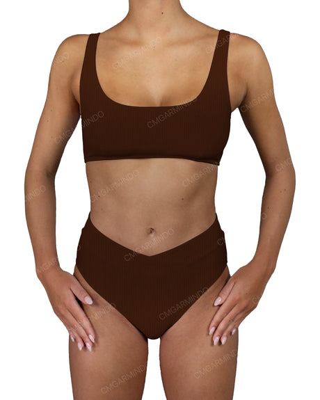 V-Wrap High Waist Bottom