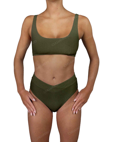 V-Wrap High Waist Bottom