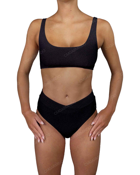 V-Wrap High Waist Bottom