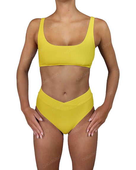V-Wrap High Waist Bottom