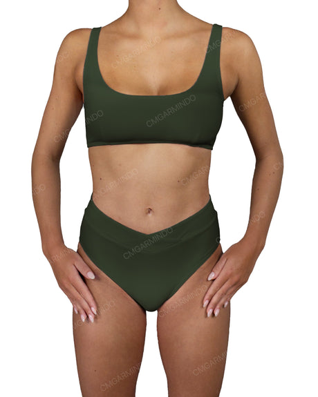 V-Wrap High Waist Bottom