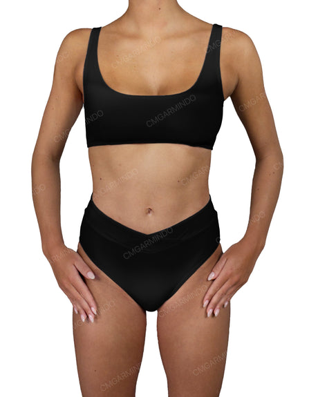 V-Wrap High Waist Bottom