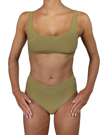 V-Wrap High Waist Bottom