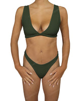 High Waist High Cut Thong Bottom
