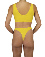 High Waist High Cut Thong Bottom