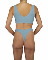 High Waist High Cut Thong Bottom