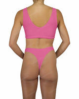 High Waist High Cut Thong Bottom