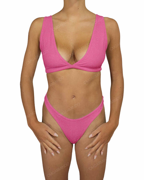 High Waist High Cut Thong Bottom