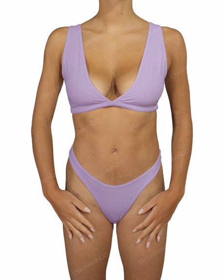 High Waist High Cut Thong Bottom