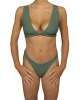 High Waist High Cut Thong Bottom