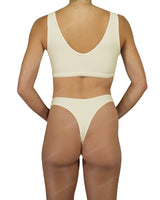 High Waist High Cut Thong Bottom