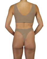 High Waist High Cut Thong Bottom