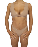 High Waist High Cut Thong Bottom