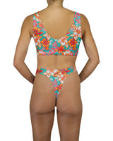 High Waist High Cut Thong Bottom