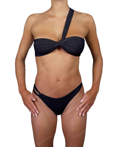 Asymmetrical Side Strap Low Waist Bottom