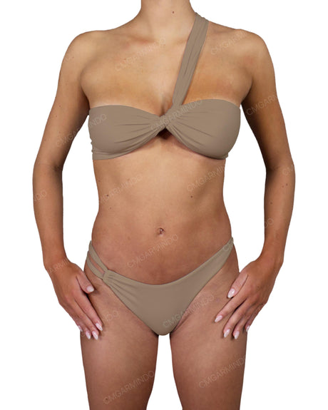 Asymmetrical Side Strap Low Waist Bottom