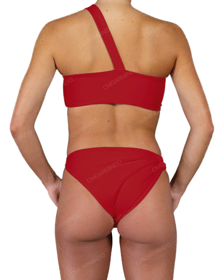 Asymmetrical Side Strap Low Waist Bottom
