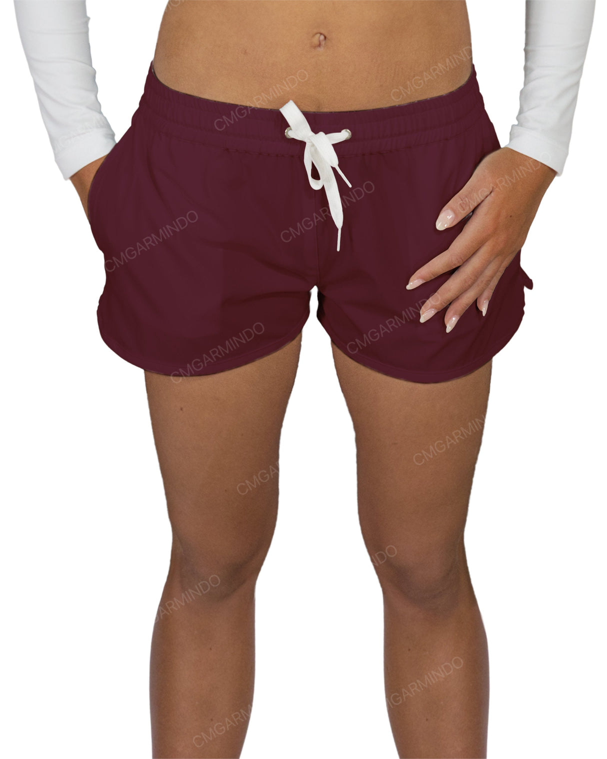 Relaxed Dolphin Hem Shorts