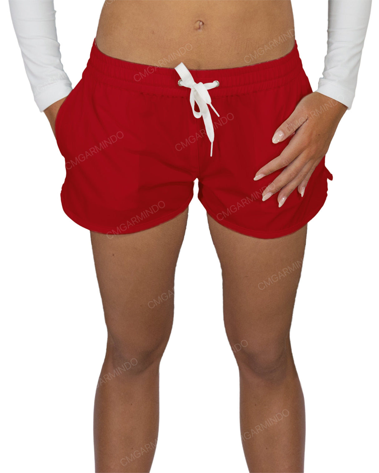 Relaxed Dolphin Hem Shorts