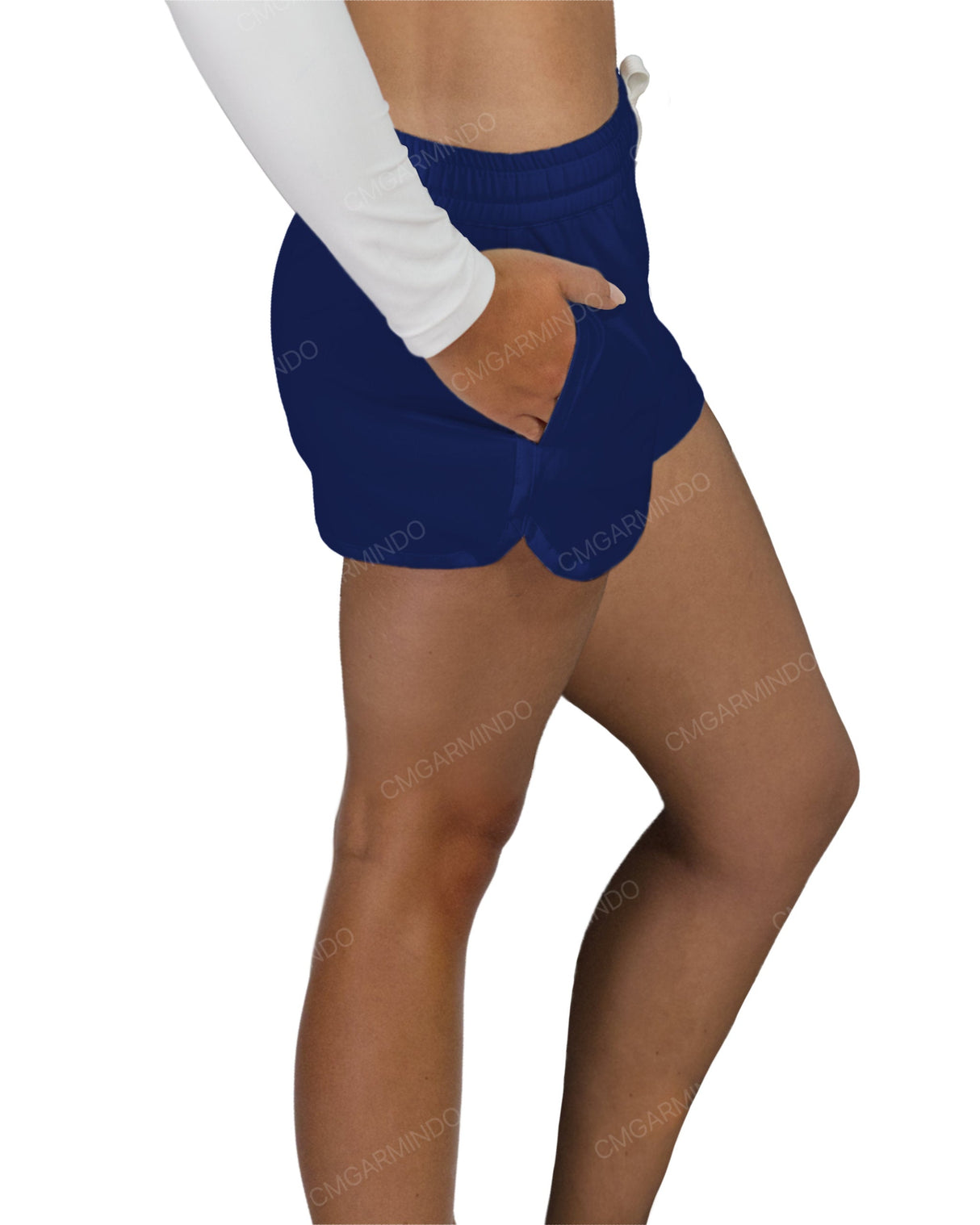 Relaxed Dolphin Hem Shorts