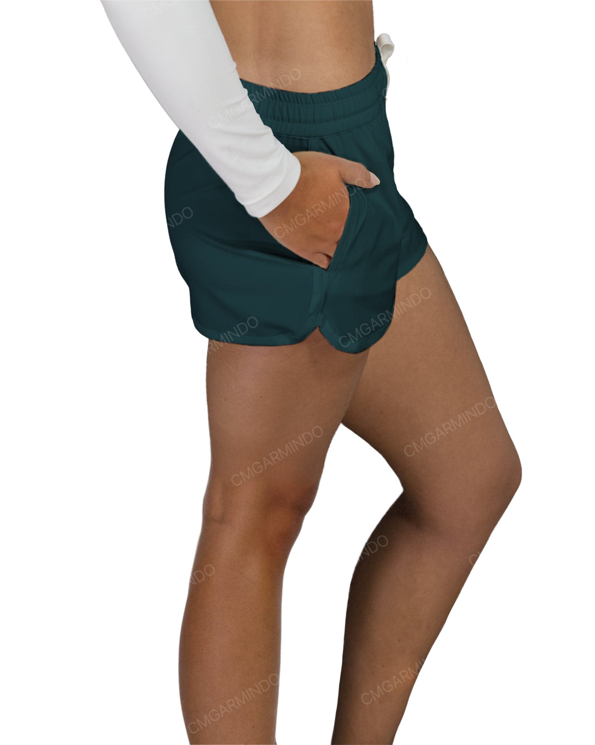 Relaxed Dolphin Hem Shorts