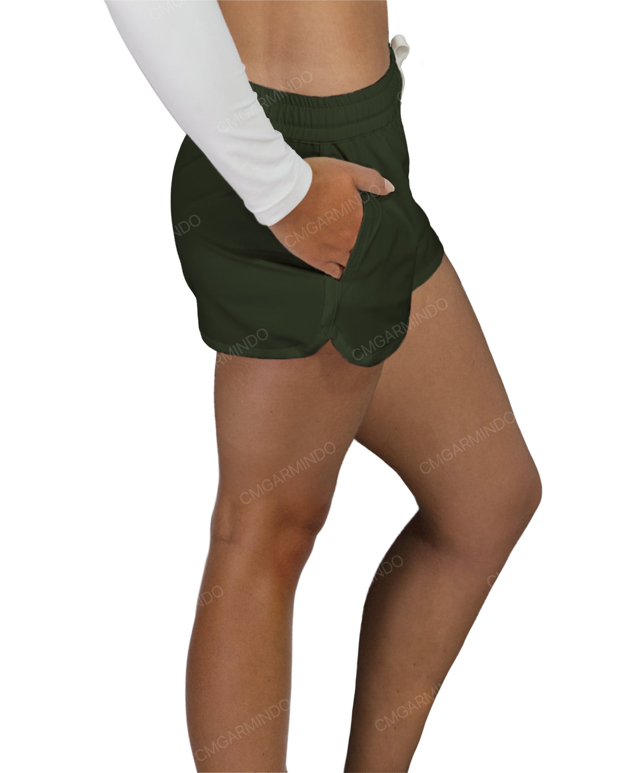 Relaxed Dolphin Hem Shorts