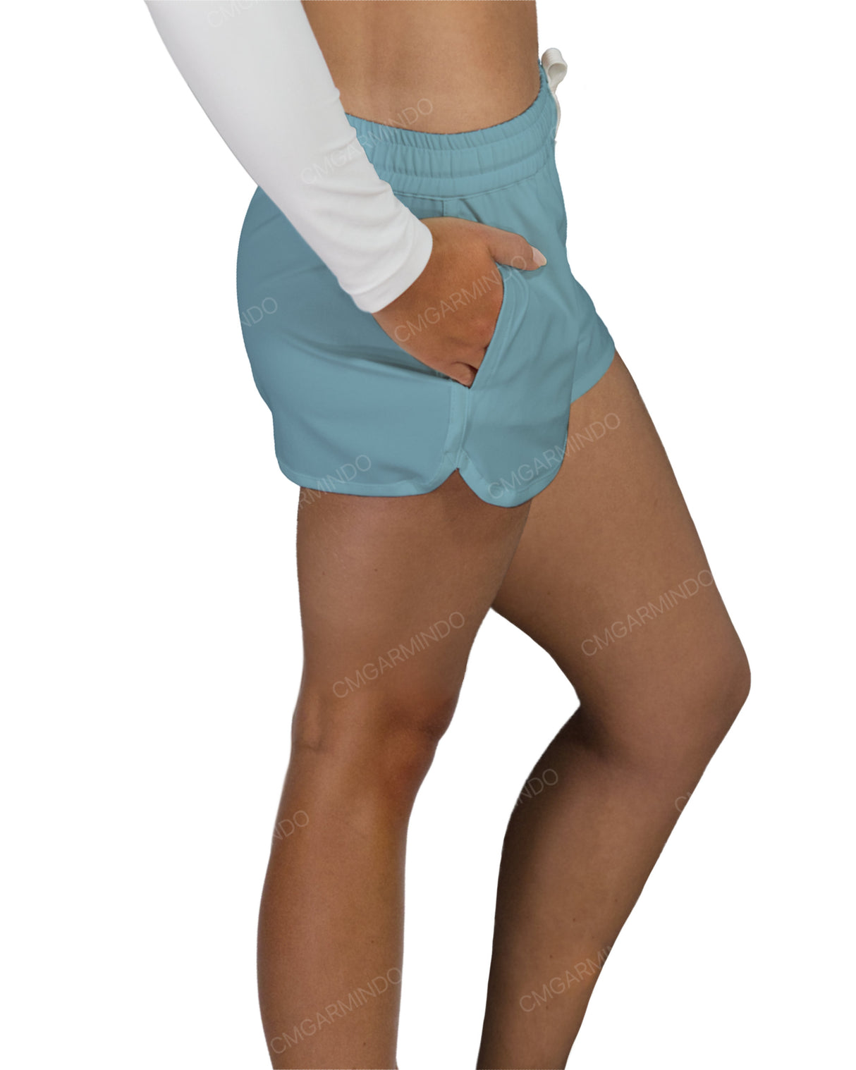 Relaxed Dolphin Hem Shorts