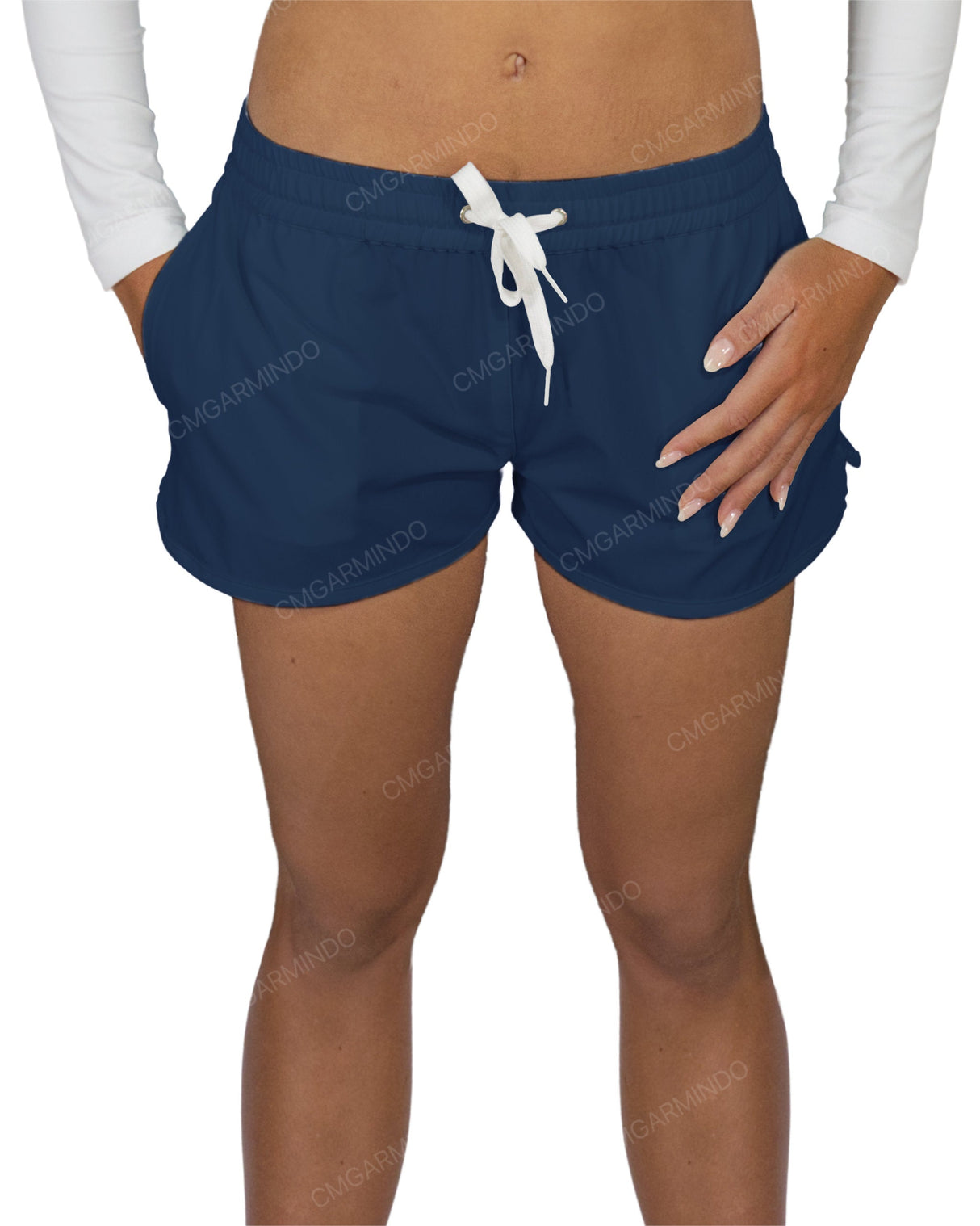 Relaxed Dolphin Hem Shorts