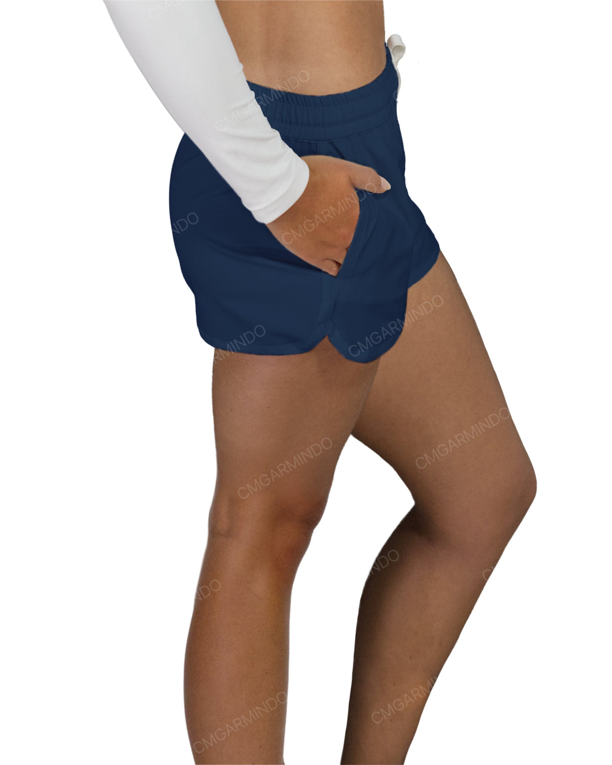 Relaxed Dolphin Hem Shorts