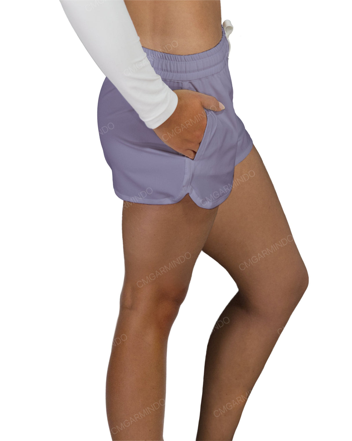 Relaxed Dolphin Hem Shorts