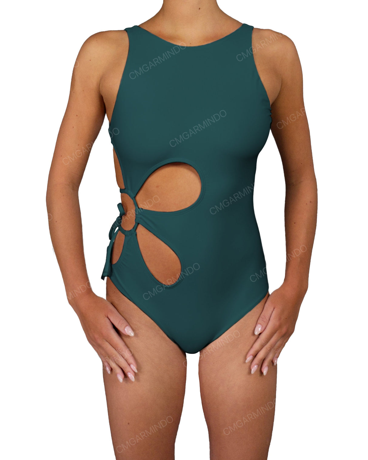 Crew Neck Right Flower One Piece