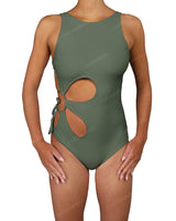 Crew Neck Right Flower One Piece