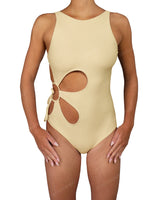 Crew Neck Right Flower One Piece