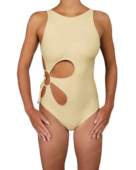 Crew Neck Right Flower One Piece