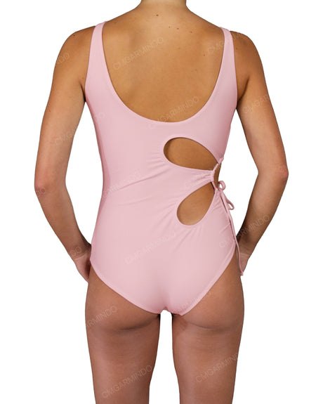 Crew Neck Right Flower One Piece