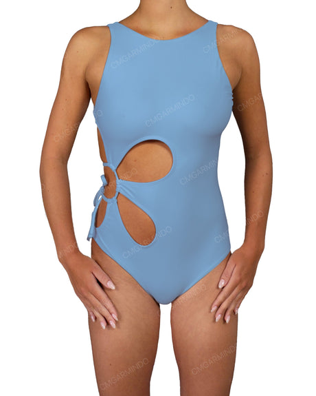 Crew Neck Right Flower One Piece