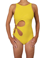 Crew Neck Right Flower One Piece