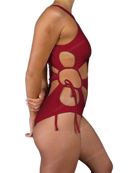 Crew Neck Right Flower One Piece