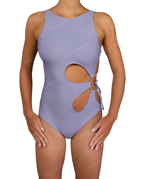 Crew Neck Left Flower One Piece