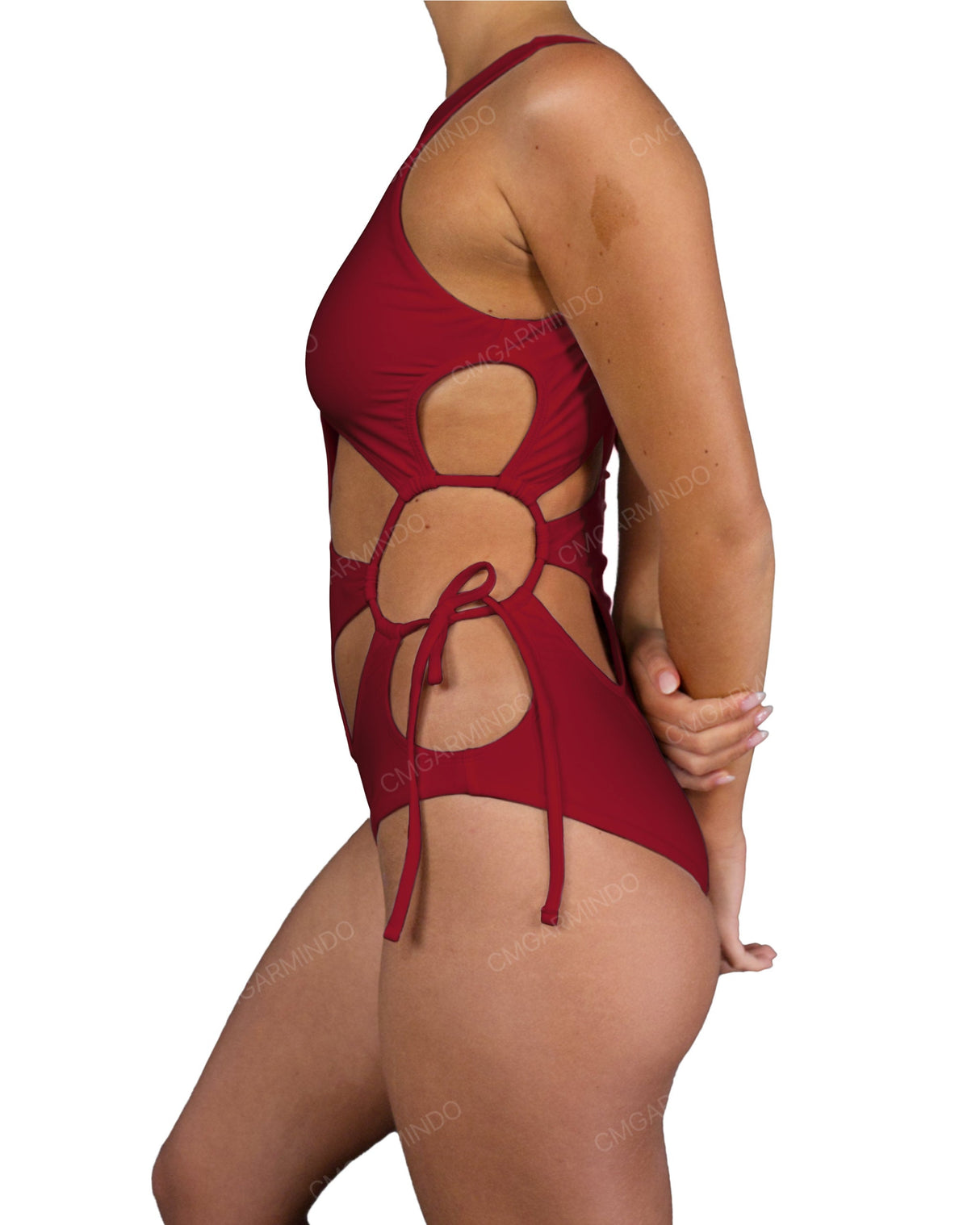Crew Neck Left Flower One Piece