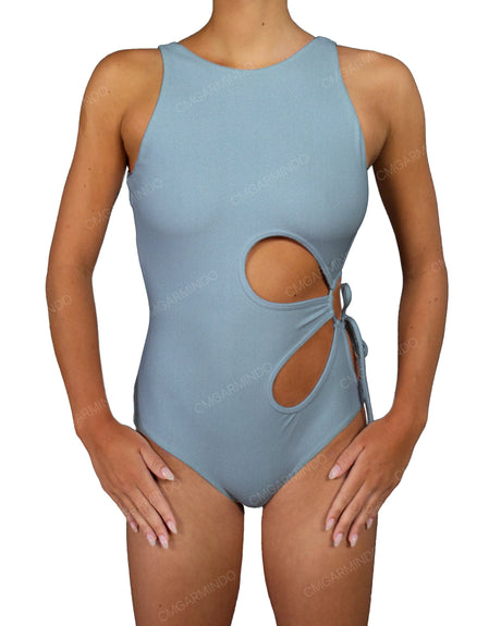 Crew Neck Left Flower One Piece